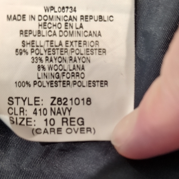 NWOT-Izod Navy Blue Jacket. Size 10. - Picture 3 of 8